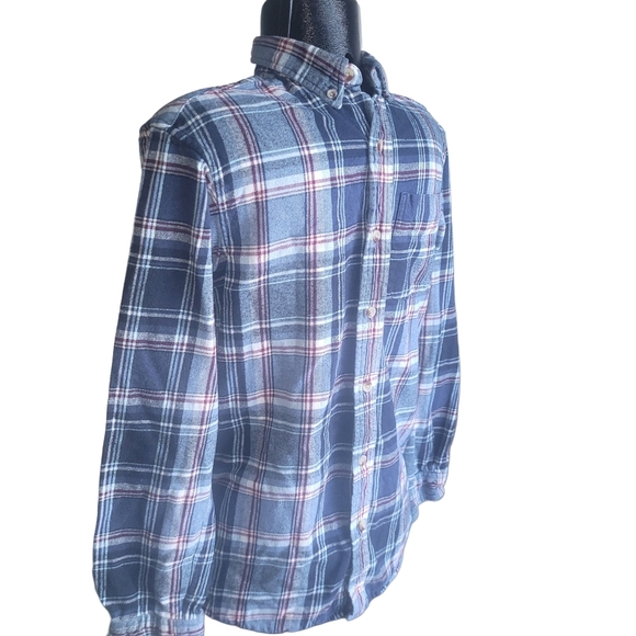 Red Head Brand Plaid Check Flannel Shirt In Blue and Red S - Picture 3 of 5